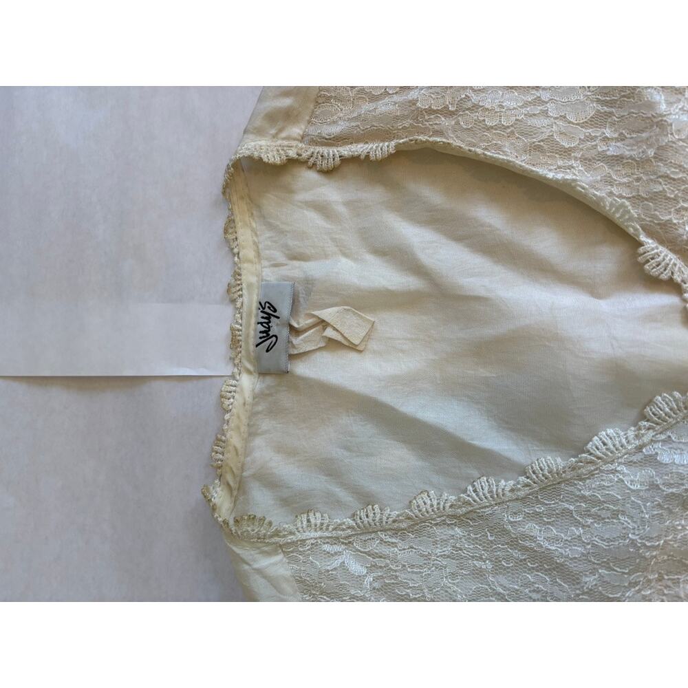 Vintage White Embroidered Blouse Size M Cottagecore - Picture 2 of 5